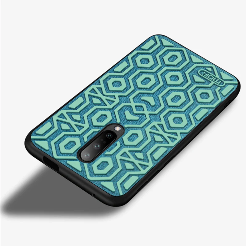 Для Oneplus 7 Pro чехол-накладка Mofi для Oneplus 7 Чехол 1+ 7 Pro косой нескользящий Противоскользящий предотвращающий падение скольжения Move One Plus 7Pro - Цвет: Green