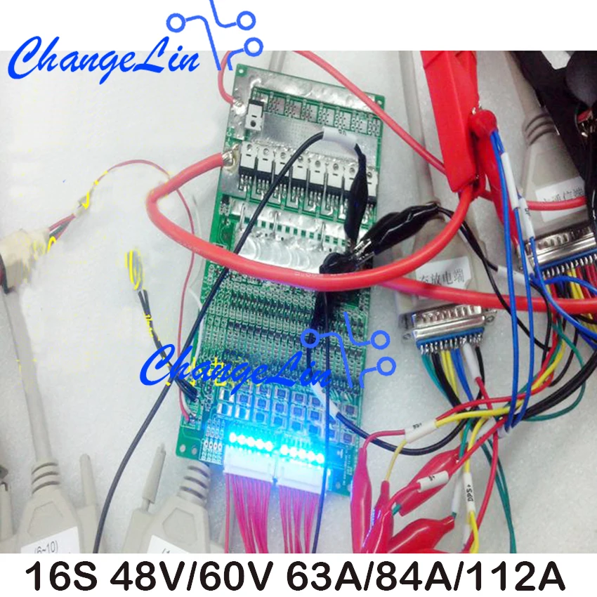 

16S 48V 60V 63A/84A/112A Li-ion Lipo Lifepo4 Lithium Battery Protection Board with Low Power Consumption BMS PCB for EV Ebike