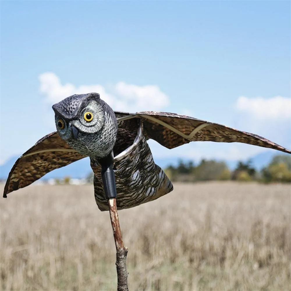 1 шт. большая Реалистичная имитация, Реалистичная Летающая сова с крыльями для дома, садовый декор, украшение для борьбы с вредителями