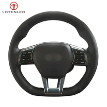 LQTENLEO черный PU искусственная кожа для рукоделия рулевого колеса автомобиля крышка для hyundai Sonata 9(3 Спицы