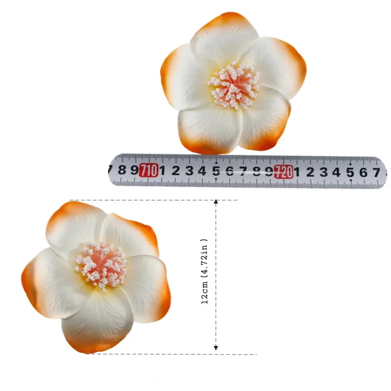 2 шт./лот 12 см Мода г. Смешанные Цвет пены Гавайский листьев лотоса цветок свадебные заколки для волос зажимы для волос для женщин заколки
