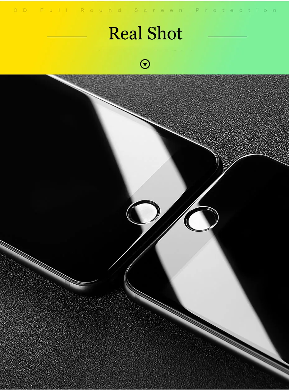 YAMIZOO Glass On the For iPhone 7 6 Tempered Glass Protective Screen Protector Full Cover 9D Glass For iPhone 8 Plus X XR XS Max (1)