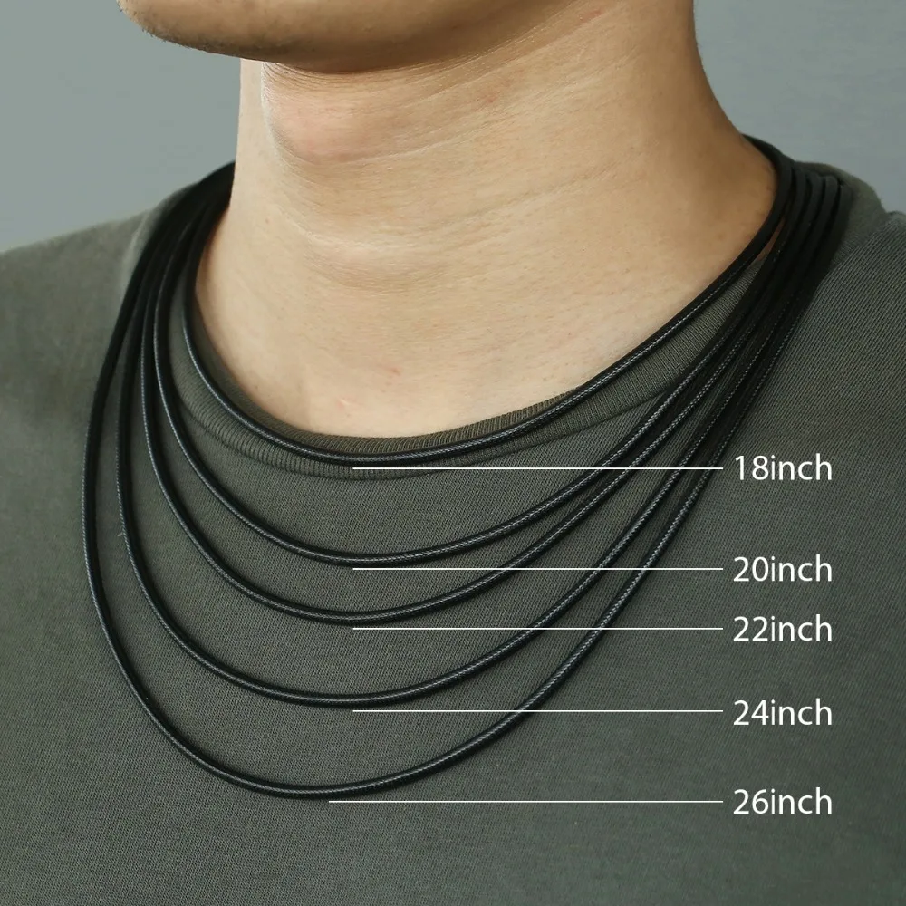 Male Jewelry Cord Necklace Mens Gift 