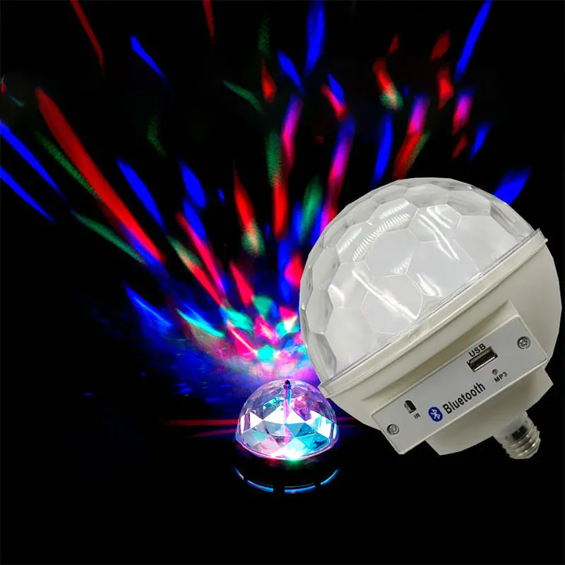 

Tanbaby PARTY LIGHTS DISCO BALL 6W Sound Activated Stage Lighting Effect Bluethooth Control With MP3 Magic Ball Stage Lamp
