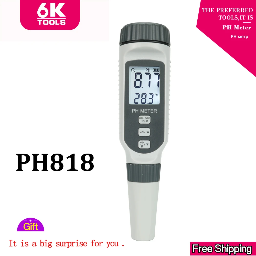 

Ph Meter for Water Tester Digital Ph Test Water Quality Tester Acidometer for Aquarium Acidimeter Portable Acidity Meter Metro