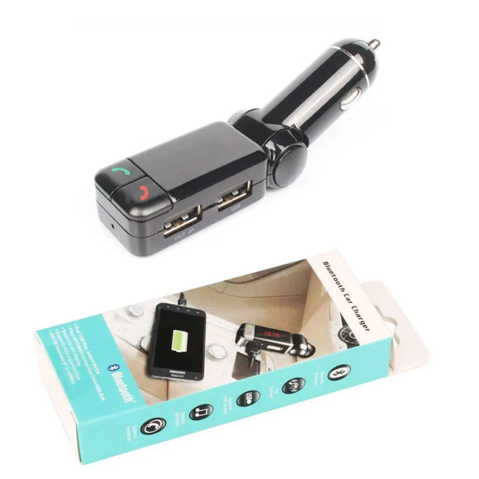 

New Music Dual USB Handsfree Car Kit Charger Wireless Bluetooth Stereo MP3 Player FM Transmitter for Mobile Phone