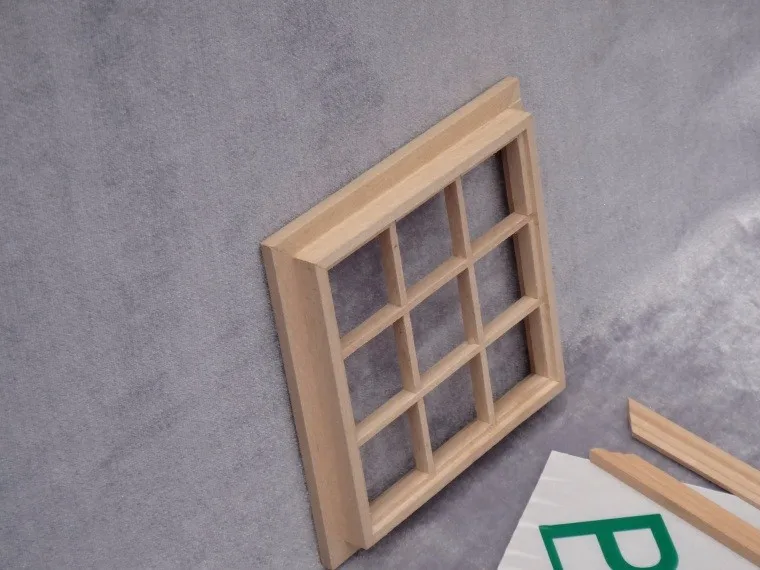 2 шт./лот 1:12 DIY кукольный домик миниатюрное окно девять сетка окна деревянные Miniaturas мебель аксессуары Игрушка