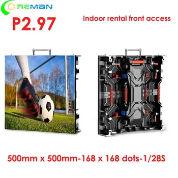 

Aliexpress best selling product front access led display screen p2.976 slim full color 500x500mm led video cabinet