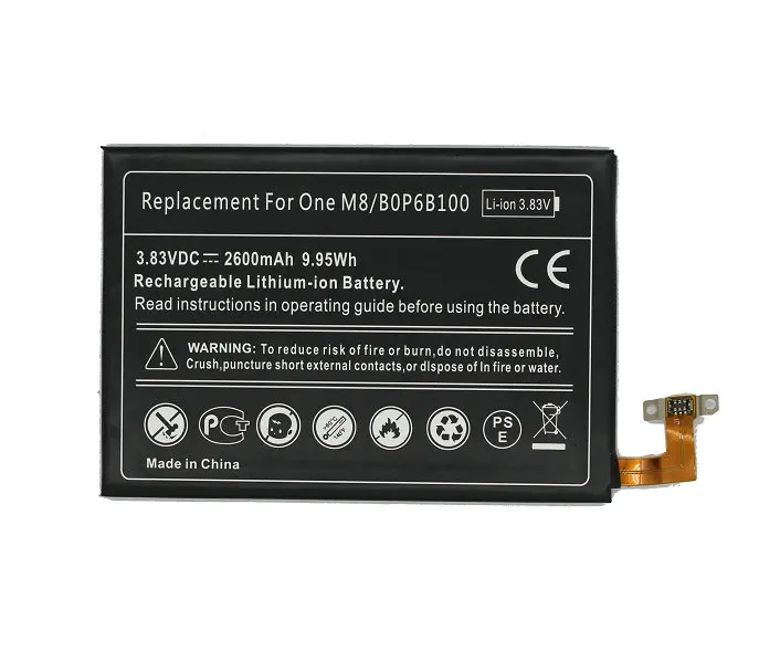 

iTopZea 1Pcs 2600mAh B0P6B100 35H00214-00M Replacement Battery For HTC ONE 2 M8 M8 Ace M8x One Max One plus M8W M8D W8 E8 M8T