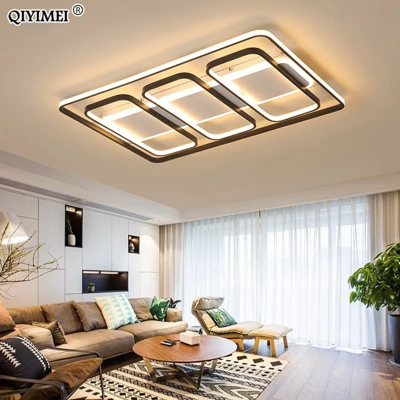

Led Chandelier For Living Room Bedroom Dining Room Ceiling Base Backlight Aluminum New Acrylic Home Lamp Lighting Fixture