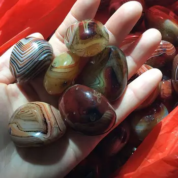 

3pcs polished crystals healing stone natural red sardonyx agate palm stone