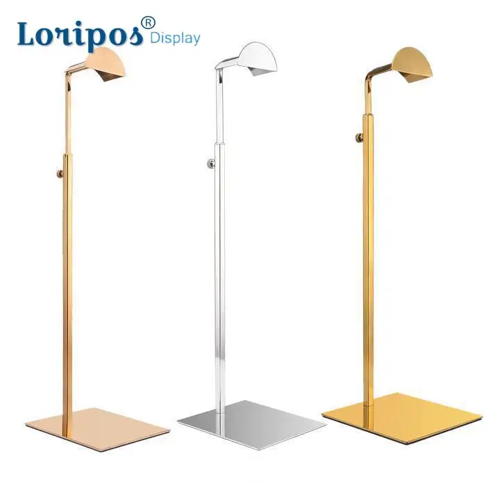 

Metal Handbag Hanging Display Rack Hat Display Stand Desk Wig Hook Bracket Stand Table Cap Hanger Rack Floor Landing Shelf Metal