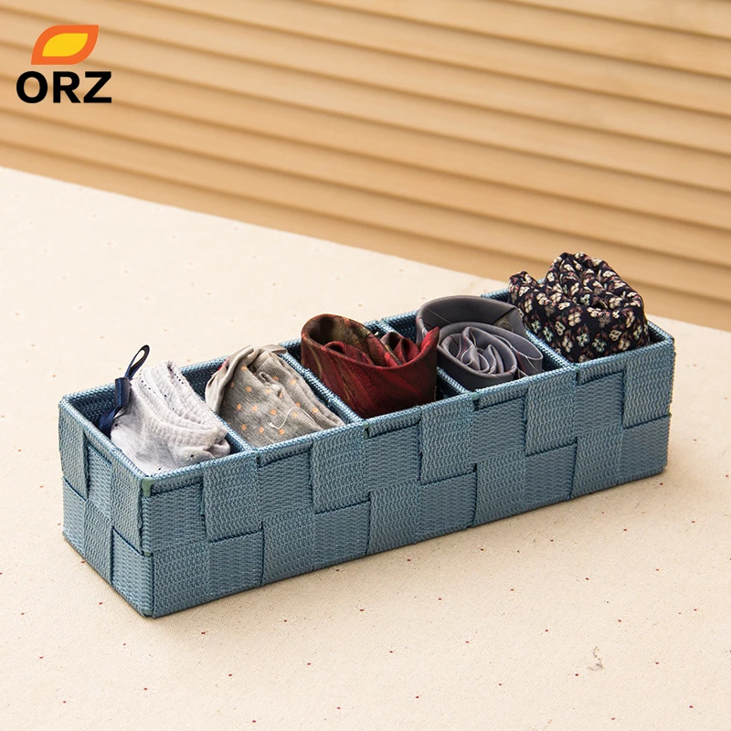 ORZ 5 المقصورات صندوق تخزين التعادل الجوارب Underware درج المنظم المنسوجة النايلون شرائط المنزل خزانة خزانة سلة التخزين ORZ 5 المقصورات صندوق تخزين التعادل الجوارب Underware درج المنظم المنسوجة النايلون شرائط المنزل خزانة خزانة سلة التخزين