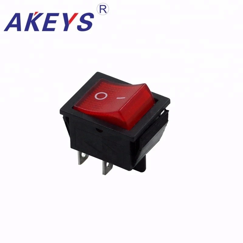 

6PCS KCD4-101-4P 4 pins 16A 4pins/6pins rocker switch with Lamps of various colors