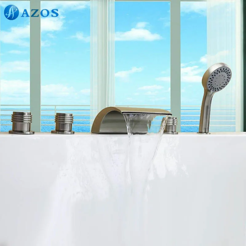 Bathtub Shower Faucets Nickel Brush Bathroom Suana 5pc Sets Showerhead
