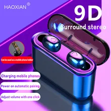 Bluetooth наушники бас наушники Спортивная Беспроводная bluetooth-гарнитура двойной микрофон мини-наушники-вкладыши Водонепроницаемая игровая гарнитура
