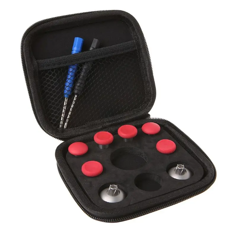 

8Pcs/Set Swap Thumb Analog Sticks Grips Stick D-Pad Bumper Trigger Button Screw Driver Storage Bag Gamepad Replacement for Xbox