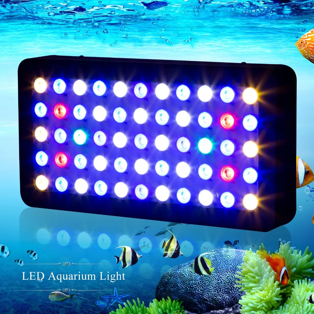 LED Aquarium Light Wifi 165W Full Spectrum Marine Lamp for Tank Coral Reef Fish 