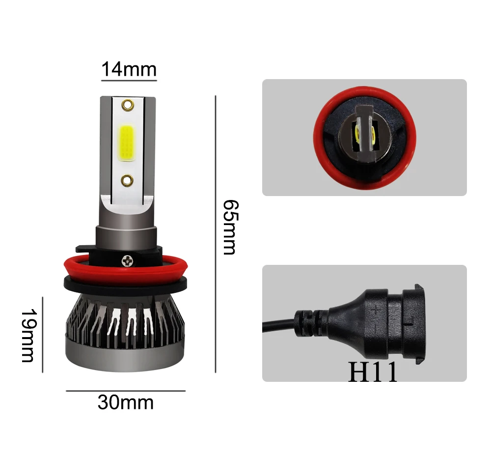 Aicarkas COB светодиодный фары лампы H1 H7 H11 9005 HB3 9006 HB4 9012 H4 светодиодный фары автомобиля 6000 К Авто турбо светодиодный 12V 24V светодиодный противотуманные лампы