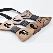 Mantieqingway модный дизайн крылья борода Узор Галстук бабочка Vestidos высокое качество твердый деревянный лук галстуки для мужчин и женщин свадебные