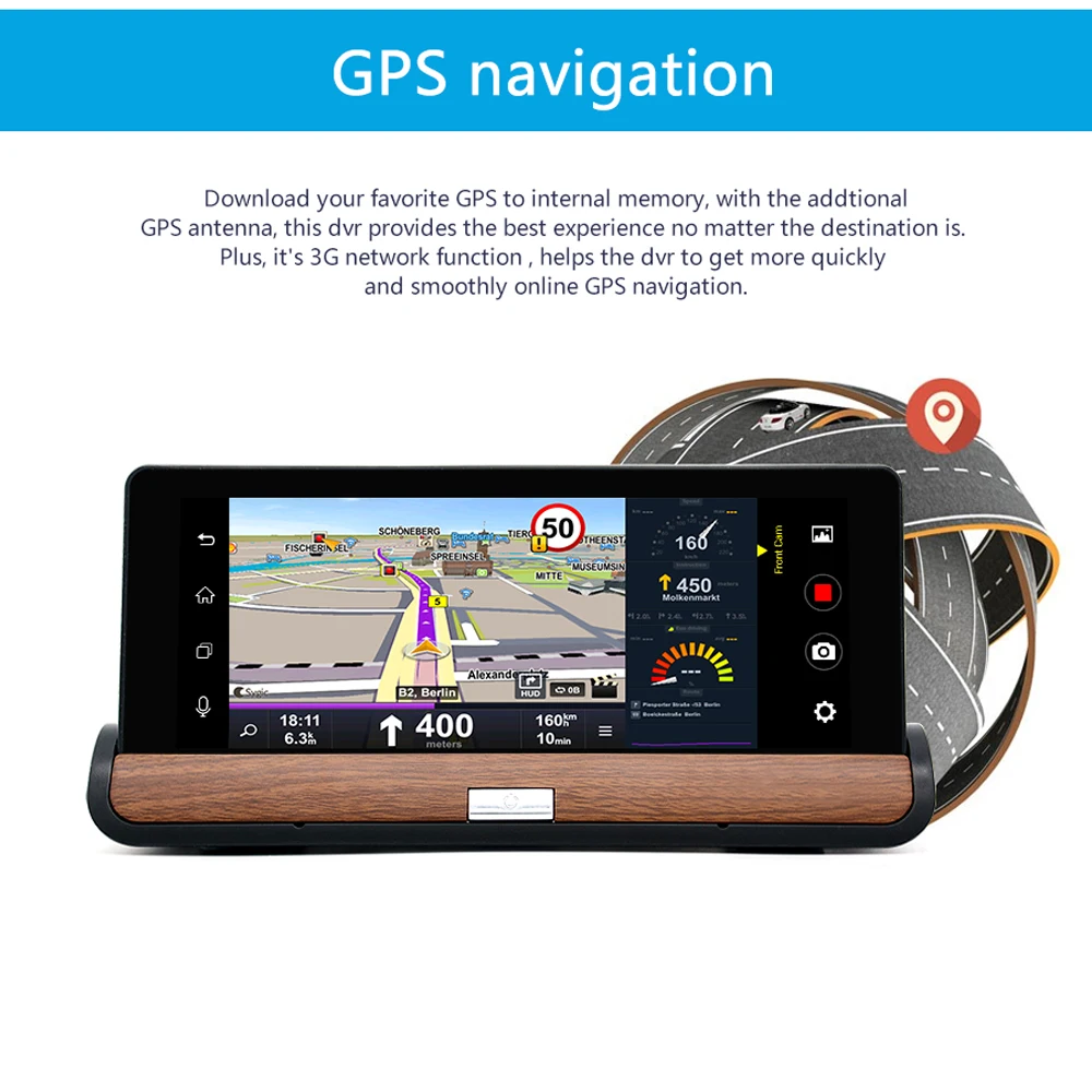 Автомобильный видеорегистратор с камерой заднего вида 7 0 дюйма IPS 3G GPS Android 4 22
