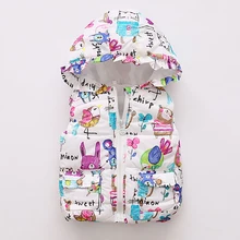 BibiCola otoño invierno Bebé niñas Chaleco de dibujos animados top bajo infantil niñas cálido espesar chaleco ropa de moda para chicas ropa superior