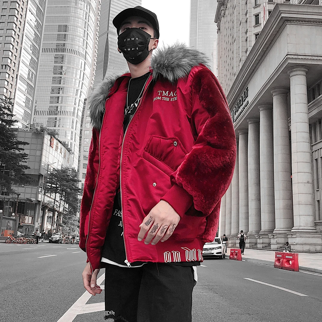 AELFRIC Thick Wool Jackets Man Women Harajuku Streetwear Winter Fleece Casual Streetwear Jacket Warm Skateboard Overcoats QA30