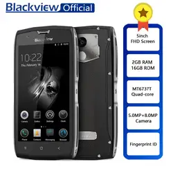 Blackview BV7000 IP68 Водонепроницаемый смартфон MT6737T 4 ядра 2 ГБ + 16 ГБ 5-дюймовый FHD Экран NFC отпечатков пальцев 4 г dual SIM телефона