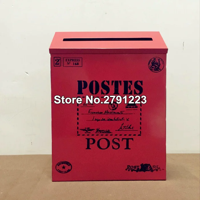 

7 Colors Vintage Metal Mail Box Case Metal Tin Newspaper Letter Mailbox Waterproof Post Box Garden Ornament