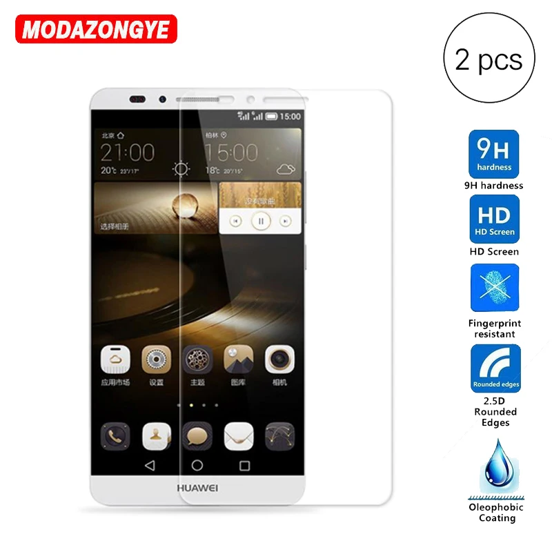 2 шт. закаленное стекло для Huawei Mate 7 защитная пленка экрана Защитное Ascend Mate7 MT7-TL10