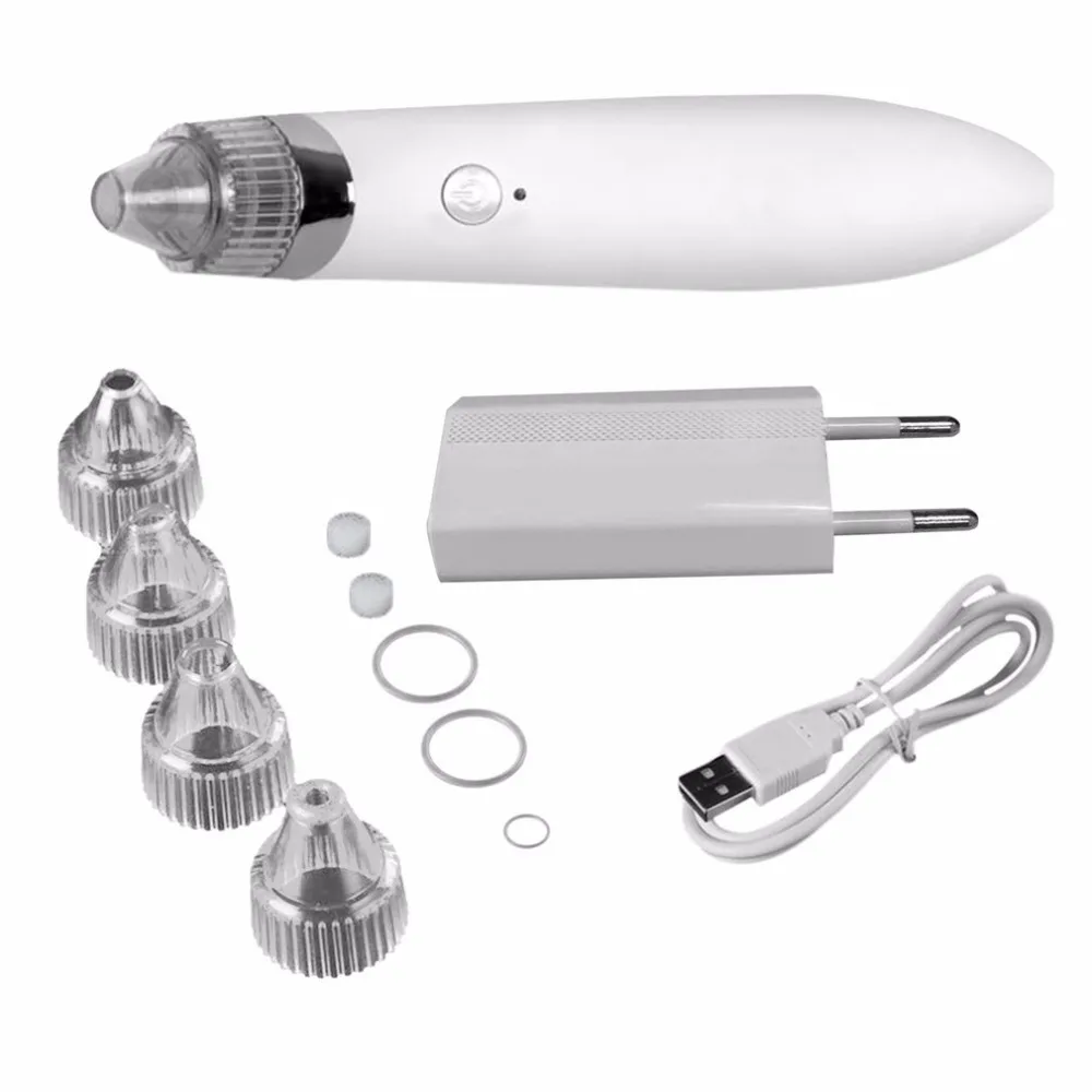 Pаспродажа Портативный электрический угорь Remover лица вакуумного Очищающее пор Инструменты Для Ухода За Кожей Лица Пятновыводитель инструмент ЕС Plug