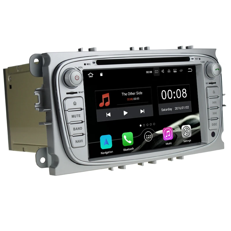 Cheap HIFIF 1024*600 2din Android 7.12 Quad Core CarDVD Player GPS Navi for Ford Focus Mondeo Galaxy with Audio Radio Stereo Head Unit 8