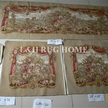 Французский Aubusson ручной работы шерстяной диван и стул крышка набор 1:4 с руками, Aubusson Диван Крышка Набор