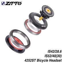 Ztto MTB велосипедный подшипник гарнитура 42 мм 52 мм CNC 1 1/"-1 1/2" коническая трубка вилка прямая IS42 IS52 велосипедный рулевой колонки 4252st