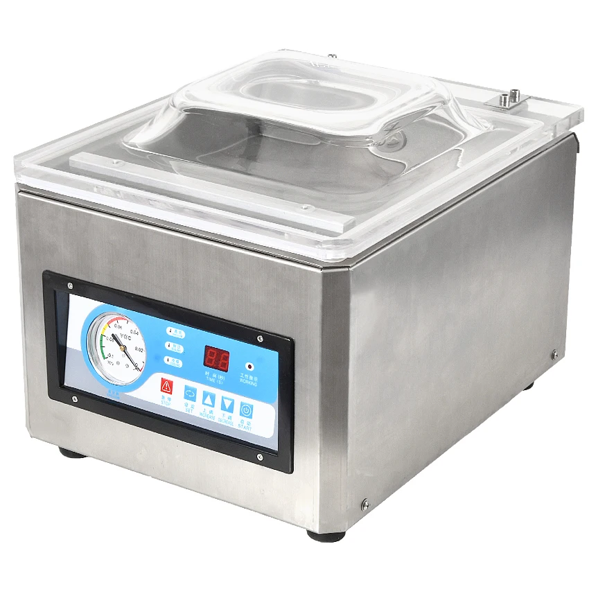 DZ 260 Food Vacuum Sealer, Vacuum Packing Machine Vacuum Chamber, Aluminum Bags Food Rice Tea