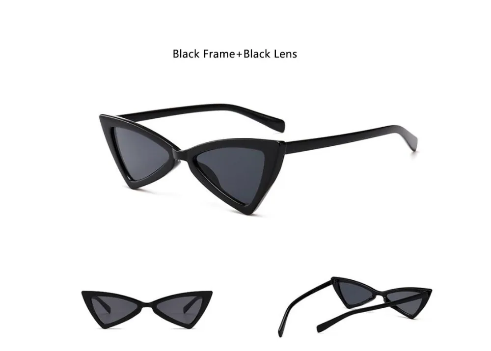 Ретро Модные треугольные очки для женщин Бабочка Cateye Солнцезащитные очки Классические брендовые Оттенки для женщин роскошные маленькие леопардовые очки