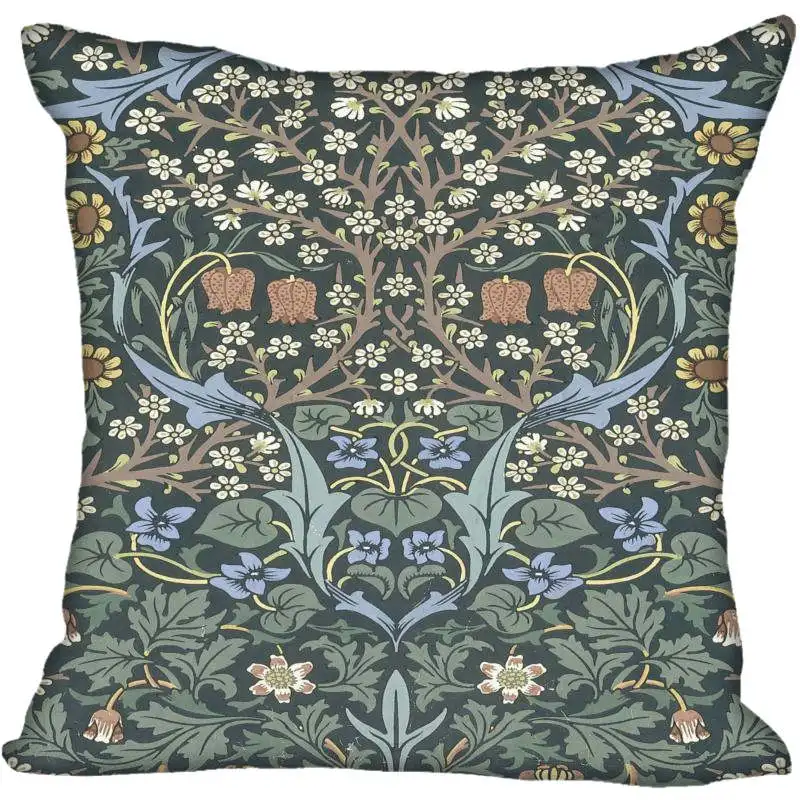 Hot Custom William Morris Square Pillowcase Custom Zippered Bedroom Home Pillow Cover Case 35X35cm,40x40cm