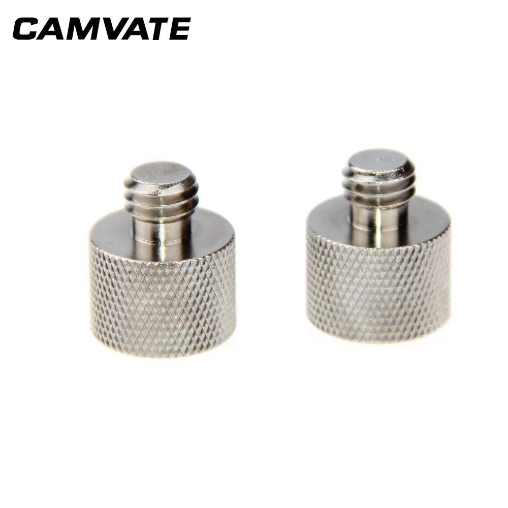 

CAMVATE 2 Pieces 3/8"-16 Male to 5/8"-27 Female Thread Adapter for Microphone Mounts and Stands C1359