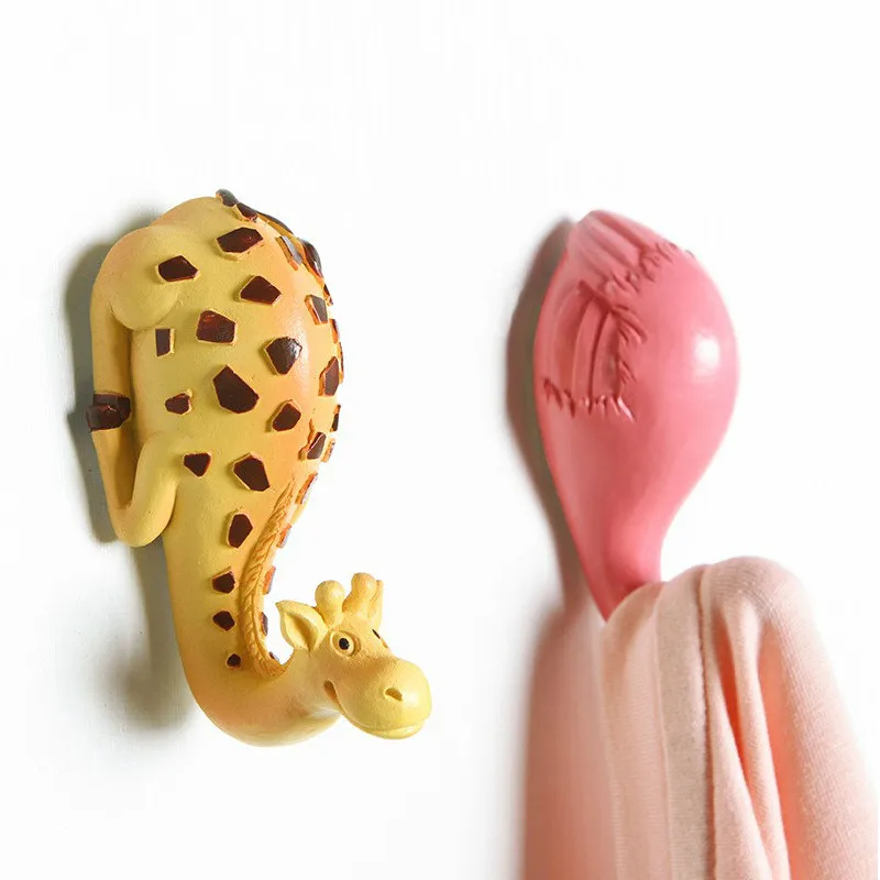 

Zakka Wall Decor Antlers Hooks up Pink Flamingo Ins Household Decor Hooks Multi-purpose Wall Coat Keys Bags Clothes Hook Hanger