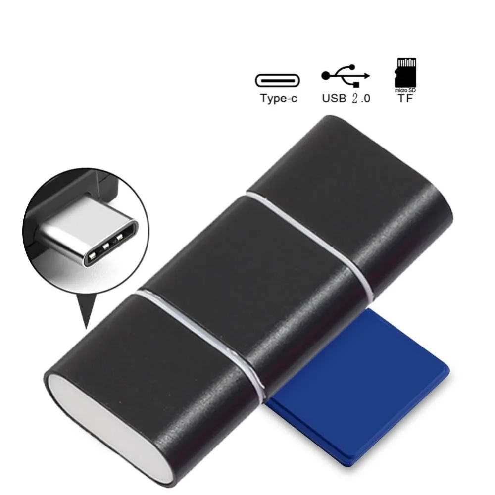 

Universal 3 in1 OTG Type-C Card Reader USB 3.0 USB Hub Micro USB Combo to 2 Slot TF SD Type C Card Reader for Smartphone PC