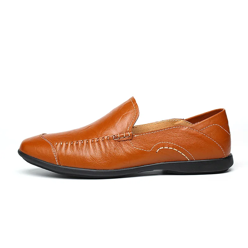 Haute Mode Homme Appartements D'affaires 2019 Confortables Mocassins Noir En Brown Qualité Véritable dark Mycolen Cuir Luxe De Pour light Brown Hommes Chaussures fb6gy7