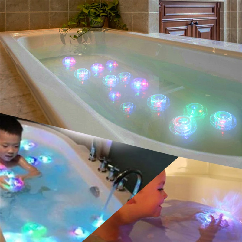 Светится в темноте светодиодный игрушки с огоньками для детской ванной Magic ванны красочные Ванна изменение ванны игрушки Fun Пластик игрушки