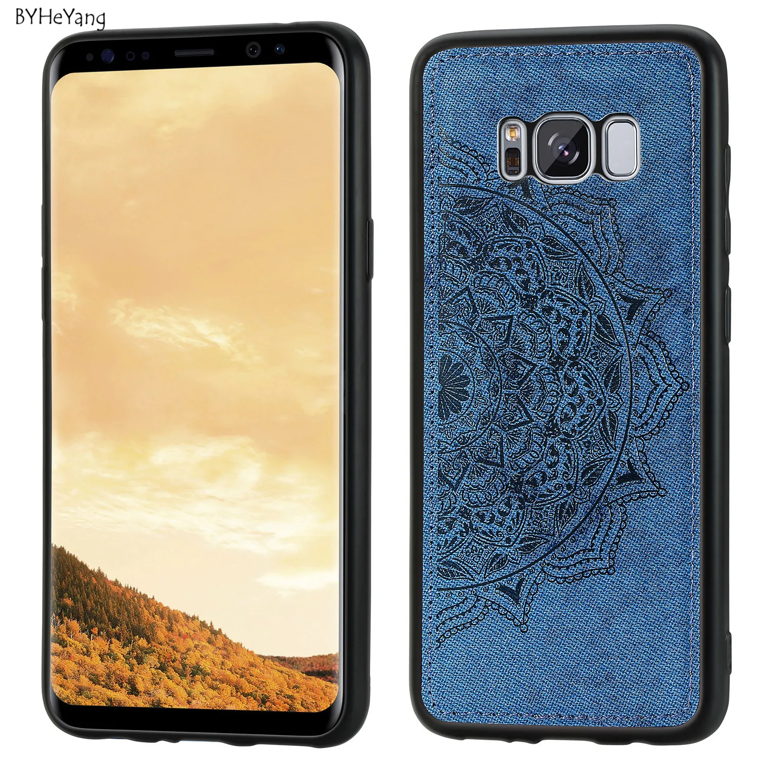 For Capa Samsung Galaxy S8 Case for Coque Luxury Magnetic Fabric Cloth Silicone Phone Cover |