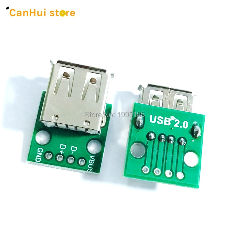 

USB 2.0 Mother Seat To DIP 4P Direct Connect Board Has Welded The Power Supply Data Line Of Mobile Phone USB-03 Female Seat NEW