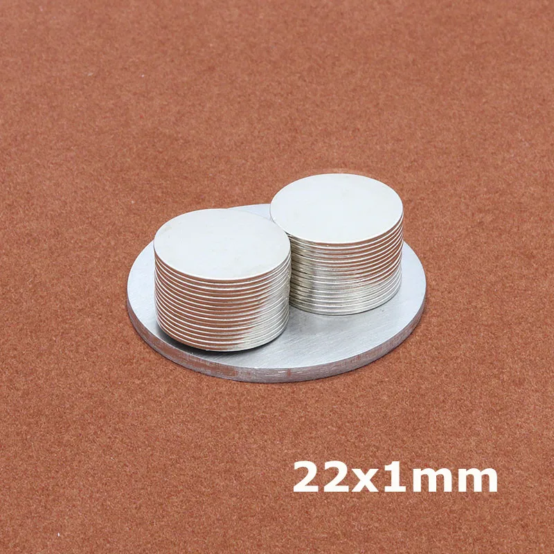 

20Pcs 22 x 1mm N35 NdFeB Mini Super Strong Rare Earth Fridge Permanet Magnet Small Round Neodymium Magnet 22*1 Magnetic Material
