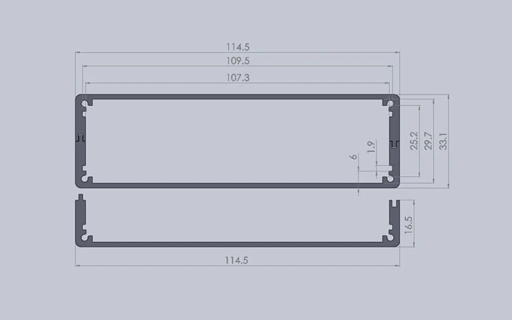 Алюминий корпус прибора основа PCB проект коробка разделили настенного монтажа