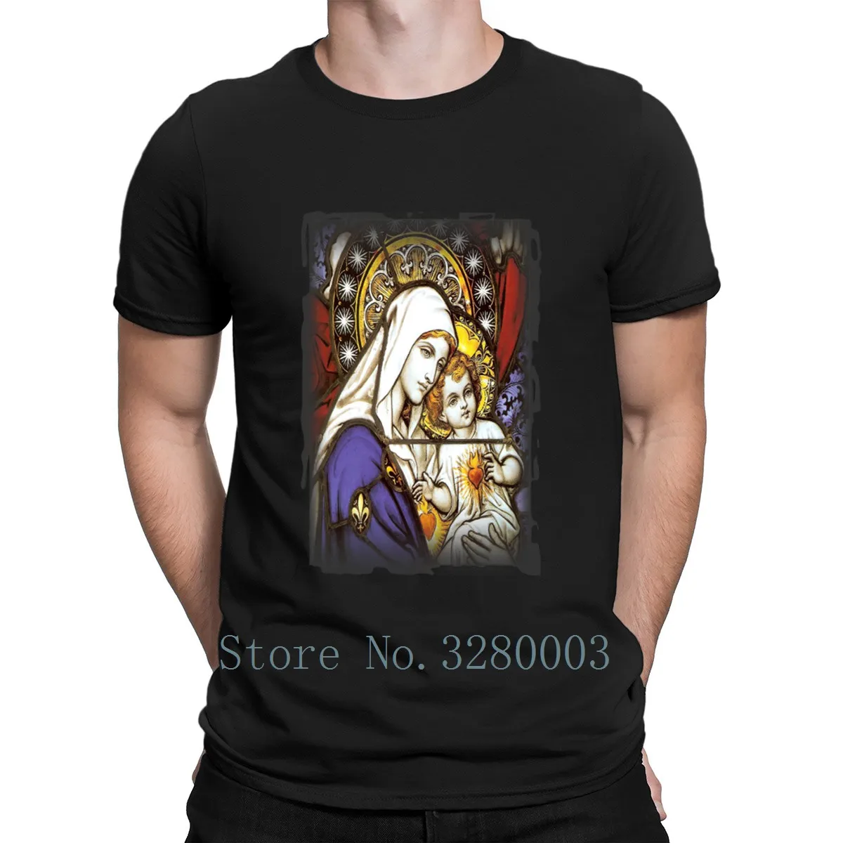 

Jesus Marie T Shirt Pictures Tee Shirt Summer Fitness Comfortable Personalized S-Xxxl Cool Blessed Virgin Mary T-Shirt