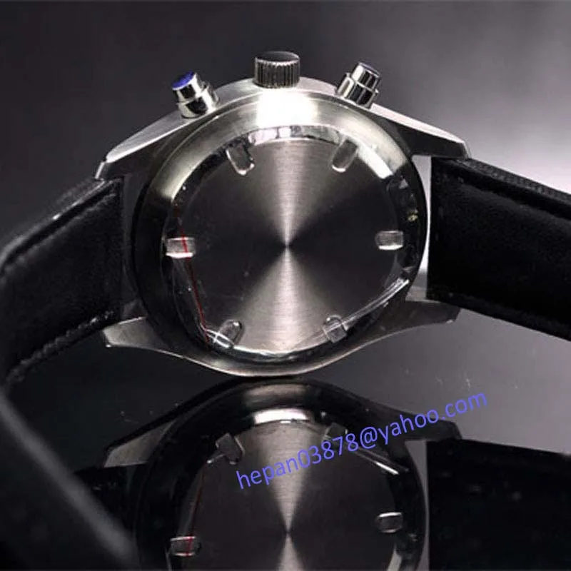 Часы Parnis 42 мм черный циферблат Vingate Полный Хронограф Дата Неделя дисплей черный знак Кварцевые Мужские t мужские часы 14