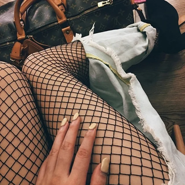 2019 Summer Hollow Out Sexy Pantyhose Black Women Tights Stocking Fishnet Stockings Club Party Hosiery Calcetines Female Mesh