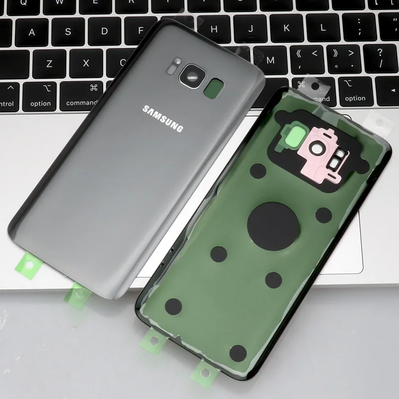 5," для SAMSUNG Galaxy S8 G950F Задняя крышка батареи задняя крышка стекло Корпус чехол Замена для SAMSUNG Galaxy S8 крышка батареи - Цвет: S8 Silver